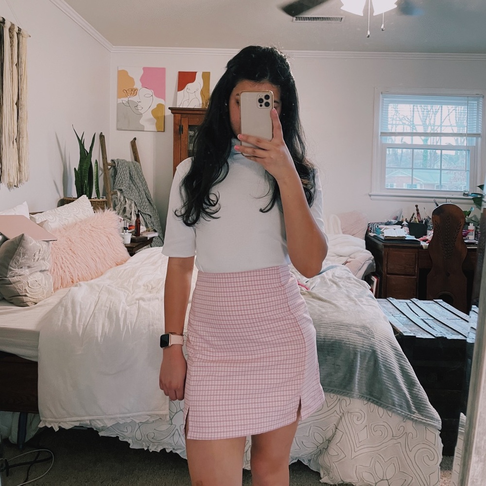 Brandy Melville Pink Cara skirt